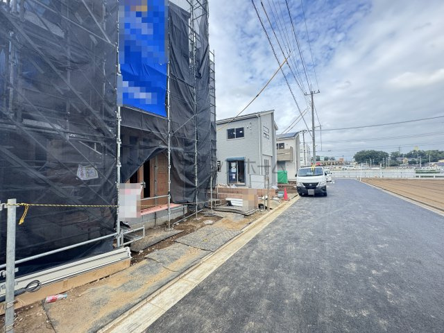 所沢市東所沢和田3丁目・全11棟　新築一戸建　4号棟の前面道路含む現地写真|前面道路　2025年10月7日撮影
