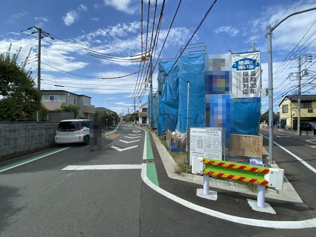 東村山市久米川町2丁目・全7棟　新築一戸建　G号棟の前面道路含む現地写真|前面道路　2025年9月29日撮影
