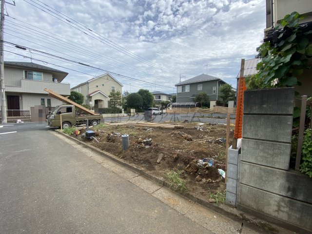 東久留米市氷川台2丁目・全2棟　新築一戸建　1号棟の外観|更地　2025年9月29日撮影
