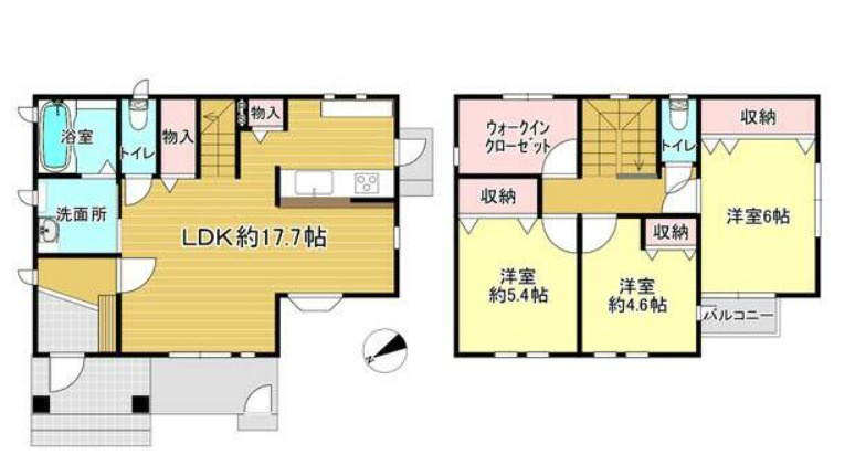 7256桂見中古住宅の間取り