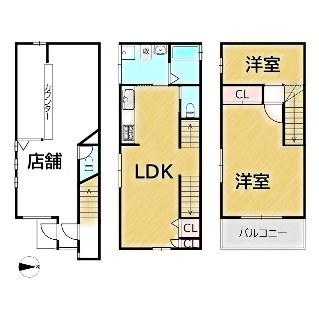 一乗寺河原田町 中古戸建の間取り