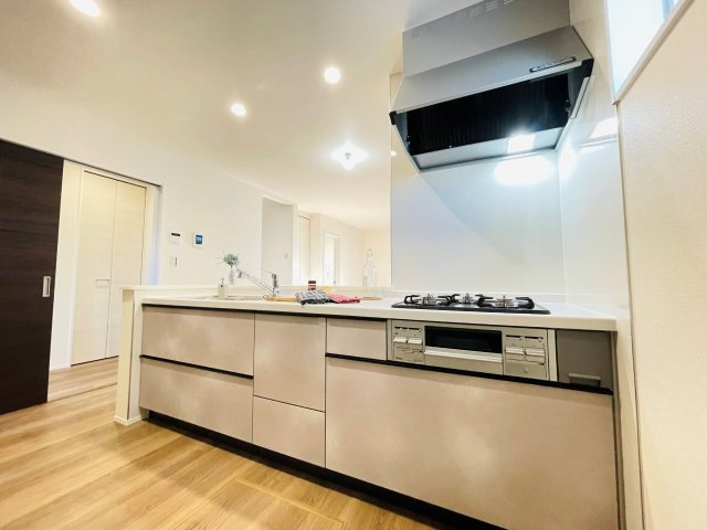 豊田市市木町　新築分譲住宅　全2棟　1号棟のキッチン|使い勝手の良いシステムキッチン。