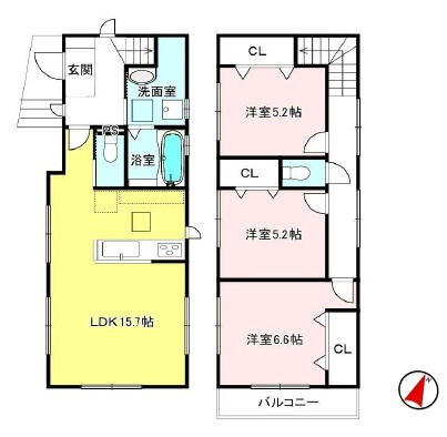 所沢市向陽町・全1棟　新築一戸建　～南西角地～