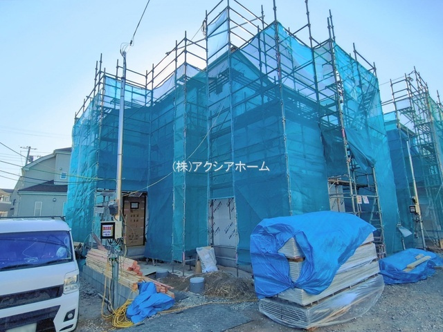 所沢市久米・全4棟　新築一戸建　2号棟　～全室2面採光～の外観|現地写真（2026年1月27日撮影）