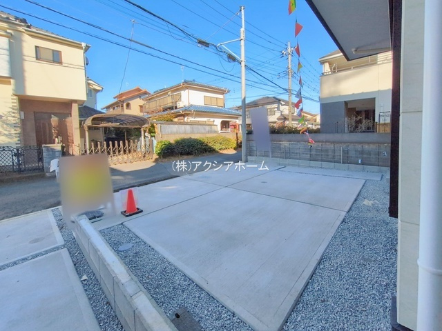 所沢市上新井4丁目・全2棟　新築一戸建　1号棟の駐車場|2026年2月19日撮影