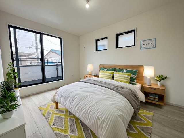 所沢市北所沢町・全2棟　新築一戸建　2号棟　～LDK18帖～の寝室|2F洋室6.37帖（家具はCG画像での表示になります）