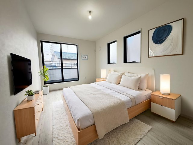 所沢市北所沢町・全2棟　新築一戸建　1号棟　～LDK20帖～の寝室|2F洋室7.0帖（家具はCG画像での表示になります）