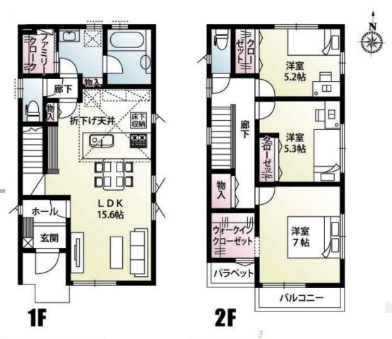 所沢市上新井5丁目・全6棟　新築一戸建　3号棟