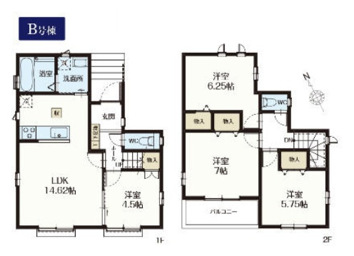 所沢市山口・全2棟　新築一戸建　B号棟　～LDK14.6帖～