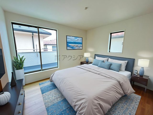 所沢市けやき台1丁目・全2棟　新築一戸建　1号棟の寝室|洋室7帖（家具はCG画像での表示になります）