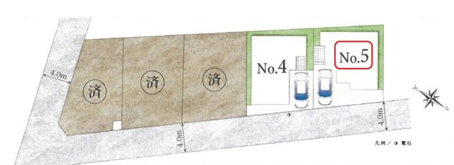 【区画図】 | 所沢市東所沢5丁目・全5棟　新築一戸建　5号棟　 | 【全5棟・5号棟】整形地・土地面積100.01平米（約30.25坪）