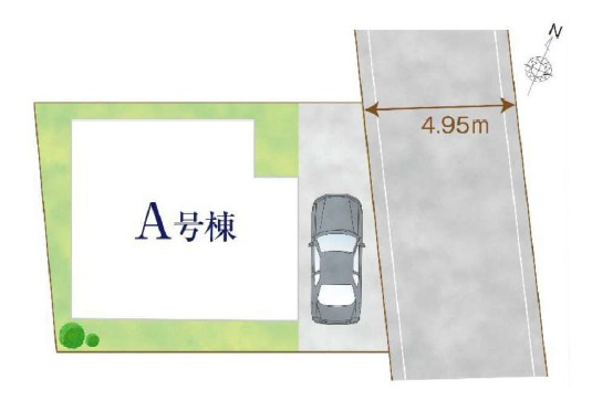 新座市新堀3丁目・全1棟　新築一戸建　～LDK18帖～の区画図|整形地・土地面積87.71平米（約26.53坪）