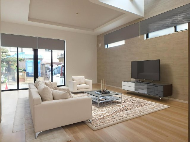 所沢市青葉台・全2棟　新築一戸建　1号棟　～LDK17.1帖～の前面道路含む現地写真|2026年1月15日撮影