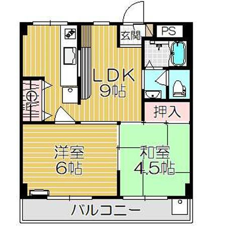 【間取り】 | 甲南第３六甲ハイム