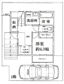 【参考プラン】 | 大阪市阿倍野区帝塚山一丁目売土地 | 参考プランの1階部分です。