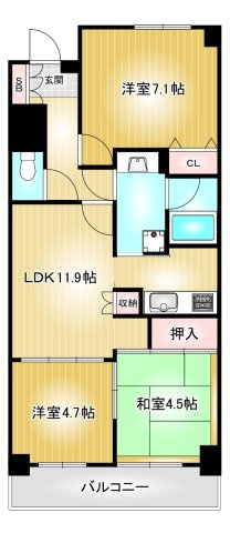 徳川園サンハイツ｜名古屋市の賃貸ならMy賃貸の間取り|徳川園サンハイツ
