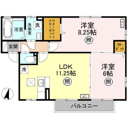 【間取り】 | チェルシー　Ａ/Ｂ