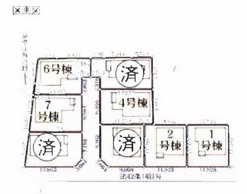 大和市西鶴間7丁目　新築戸建全8棟　6号棟の区画図