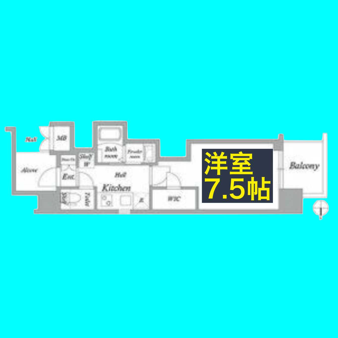 エステムコート名古屋平安通クチュールの間取り