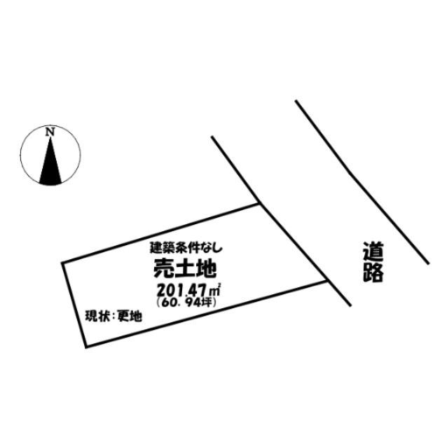 売土地　箕郷町西明屋の土地図