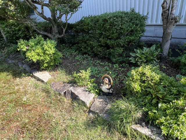 津山市押入中古住宅 5DK＋ガレージの庭