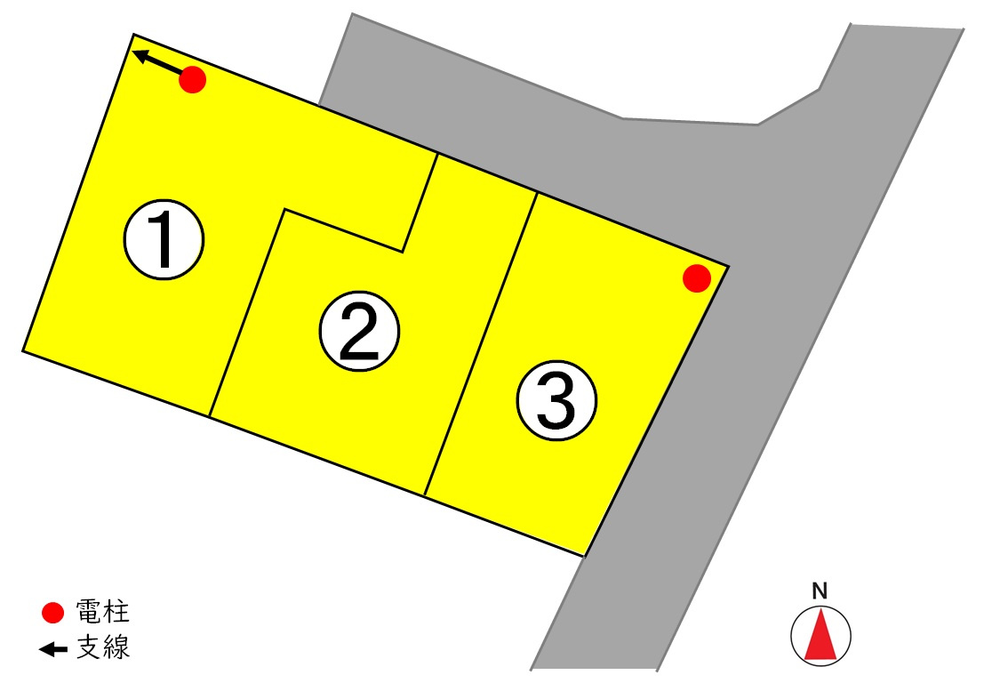 東邦ピュアコート国分Ⅱ　1号地の区画図