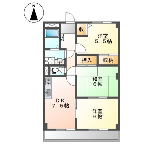 【間取り】 | ラ・フォーレ松ノ下