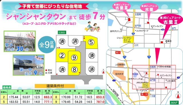 東邦ピュアコート古里Ⅱの地図