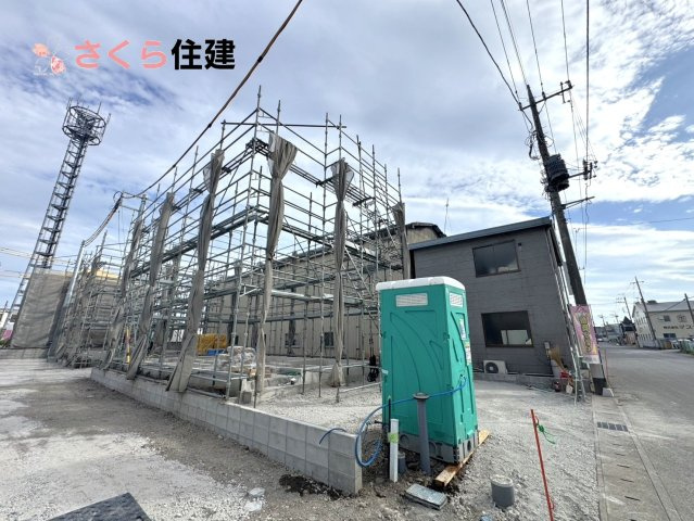 クレイドルガーデン　宇都宮市川田町第6　1号棟の外観|１号棟　只今建設中！防犯カメラ付き住宅♪周辺環境好立地です。詳細はお気軽にお問い合わせください。
