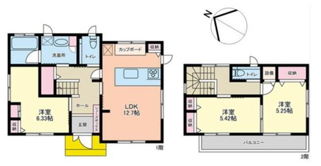 【間取り】 | 八千代市勝田台南２丁目　中古戸建て | 間取り図