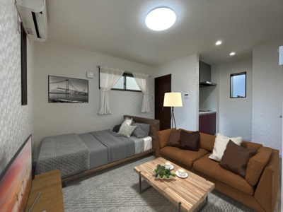 【居間・リビング】 | カーサCattleya | ※バーチャル家具を配置したお部屋の画像です。