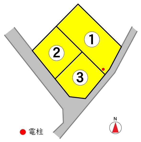 東邦ピュアコート中込　1号地の区画図|11/27 11:13