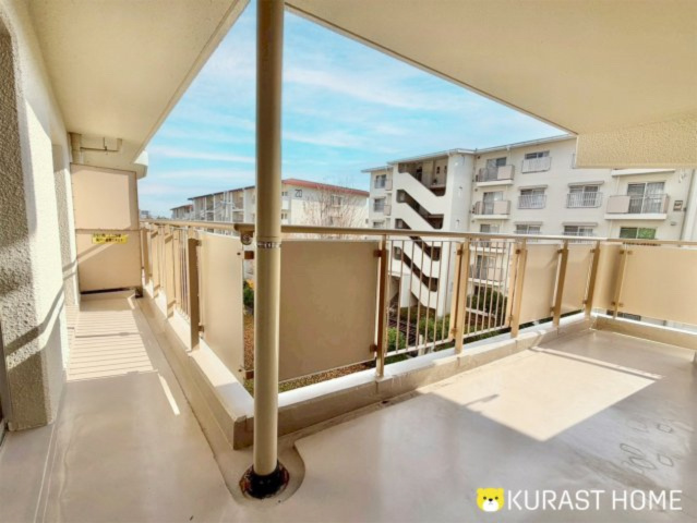 境谷西第2住宅団地16号棟　3階のバルコニー|バルコニー（南側）