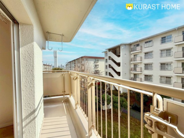 境谷西第2住宅団地16号棟　3階のバルコニー|バルコニー（北側）