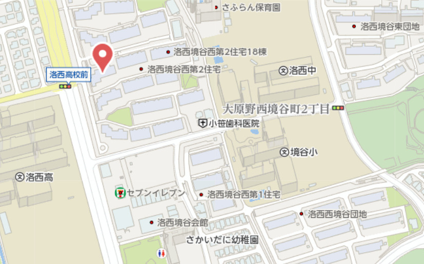 境谷西第2住宅団地16号棟　3階の地図