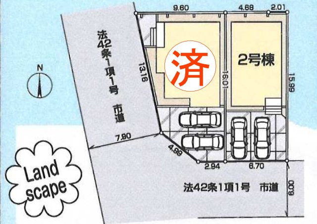 月々6万円台～　新築戸建　川越市かすみ野 第6の外観|全体区画図　全２棟の内、残②号棟のみとなりました！