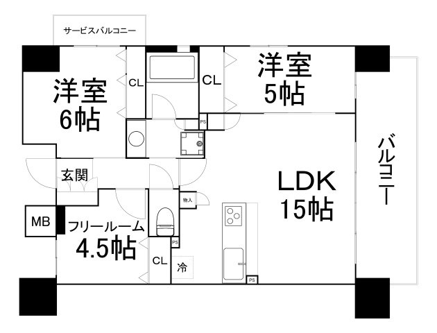 【間取り】 | プレサンスロジェ新梅田