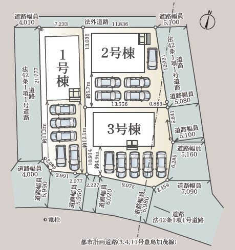 【間取り】 | 磐田市国府台 2期 新築一戸建て 3号棟 | 3号棟の区画図です