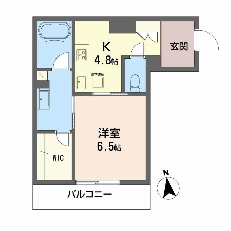 熊本市中央区大江６丁目の賃貸マンションの間取り