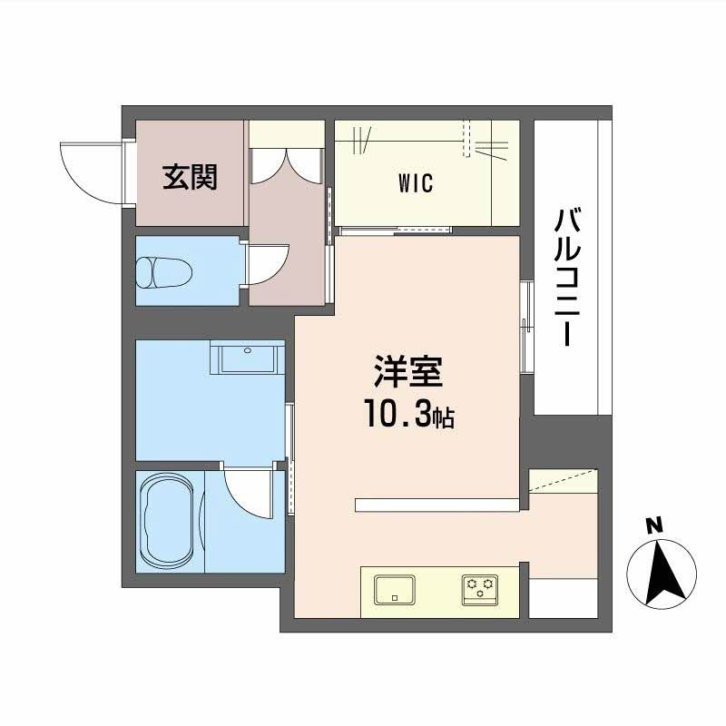 熊本市中央区大江６丁目の賃貸マンションの間取り
