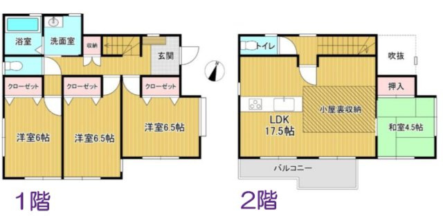 中古戸建　柏市塚崎の間取り