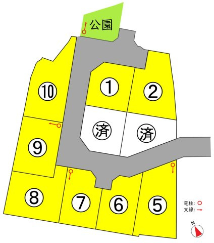 東邦ピュアタウン常磐城３丁目2号地の区画図
