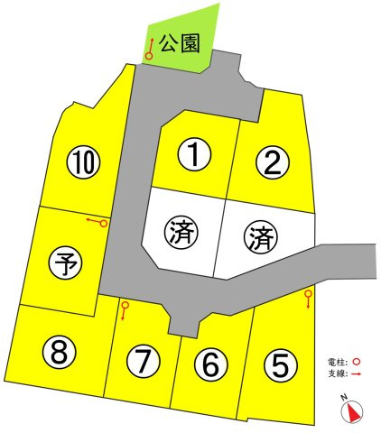 東邦ピュアタウン常磐城３丁目8号地の区画図