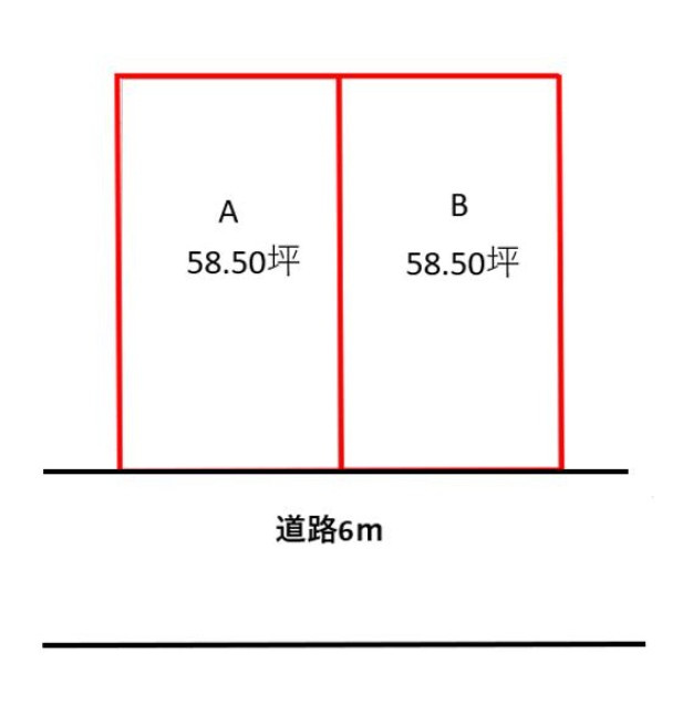 伊勢崎市連取町　売地【A区画】の土地図