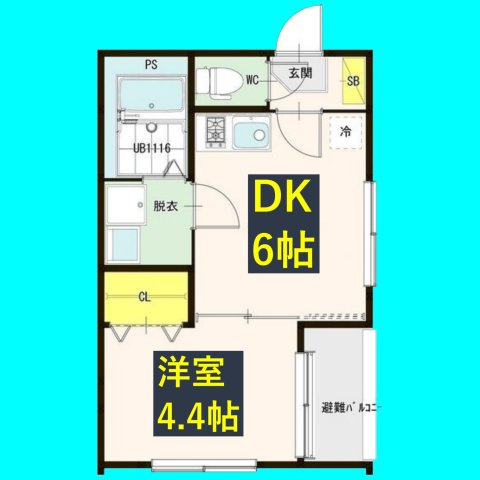 ハーモニーテラス松葉町Vの間取り