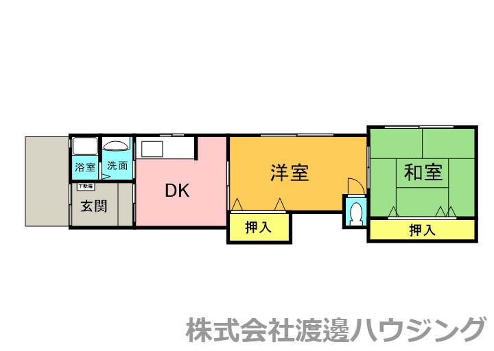 八雲北町平屋の間取り