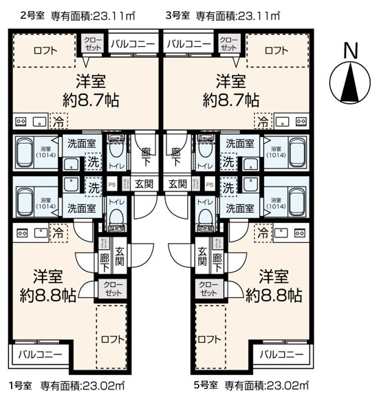 【間取り】 | CLAN ONE | 左下のお部屋の間取りをご覧ください。