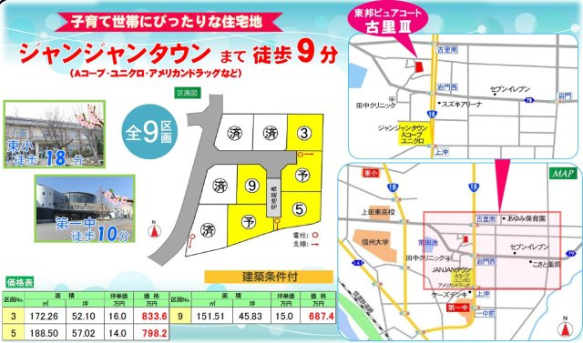 東邦ピュアコート古里Ⅲの地図