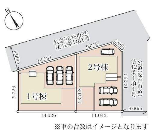 リーブルガーデン．S　深谷上柴町西第５　の区画図|現地区画図