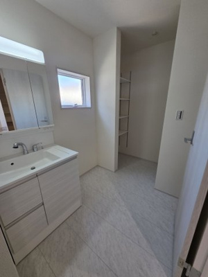 【独立洗面台】 | リーブルガーデン．S　深谷上柴町西第５　 | １号棟現地洗面所（2025年12月16日）撮影